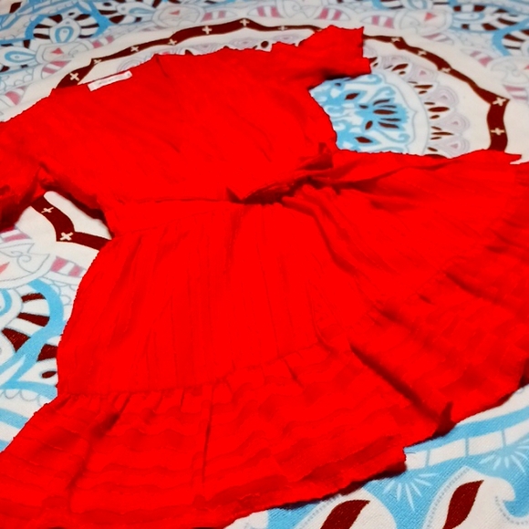 BEAUTIFUL HELLO MOLLY  MINI DRESS SLEEVES. COLOR RED, SIZE SMALL - Picture 3 of 7